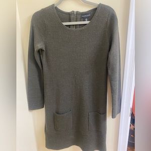 Dark green sweater dress